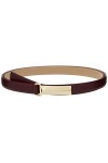 BOSS Nathalie B. 1,5 cm-S Ceinture, Dark Red602, 90 Femme