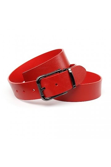 Anthoni Crown Ceinture pour Femme, Rouge, 105 cm Mixte