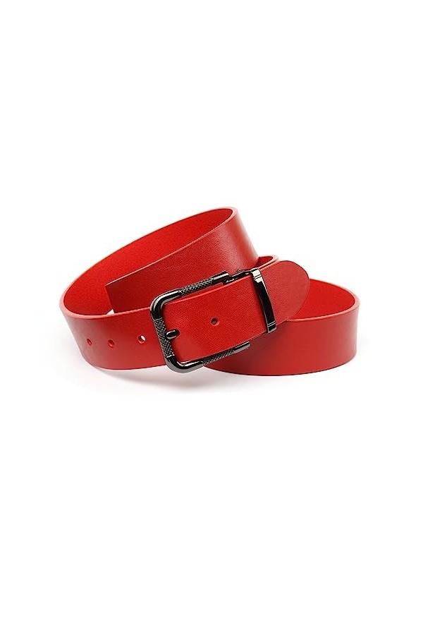 Anthoni Crown Ceinture pour Femme, Rouge, 105 cm Mixte