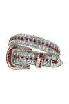 KUOKUO Qqiao Nouvelle ceinture de luxe à strass pour femmes hommes ceintures cloutées diamant occidental Cinto De Strass Cowg