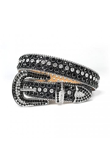 VIYASI Ceinture Femme, Cowgirl Bling Bling strassons Ceinture Ceinture cloutée for Femmes Hommes Cow-Boy Ceinture cloutée Be