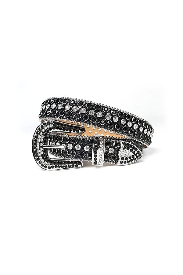 VIYASI Ceinture Femme, Cowgirl Bling Bling strassons Ceinture Ceinture cloutée for Femmes Hommes Cow-Boy Ceinture cloutée Be