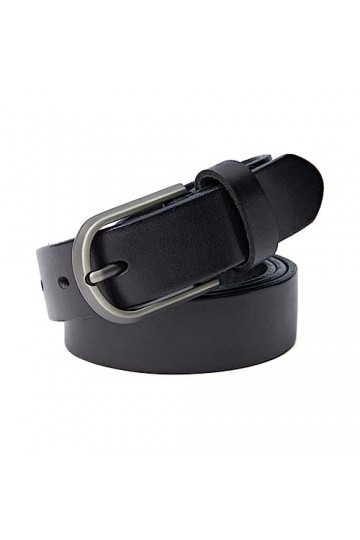 Ceinture en Cuir véritable for Femmes Fermoir Boucle Ceinture for Femmes Mode Jeans Ceinture Size : 38inch/95CM, Color : Red