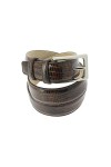Robert Charles. Ceinture aspect reptile, Cuir. Marron serpent. Uni. FABRIQUE EN ITALIE. L : 92-100cm