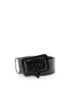 CHIARA FERRAGNI Ceinture haute en peinture noire avec boucle Eyelike 71SB6F03ZS133 NOIR, Noir , 90 cm
